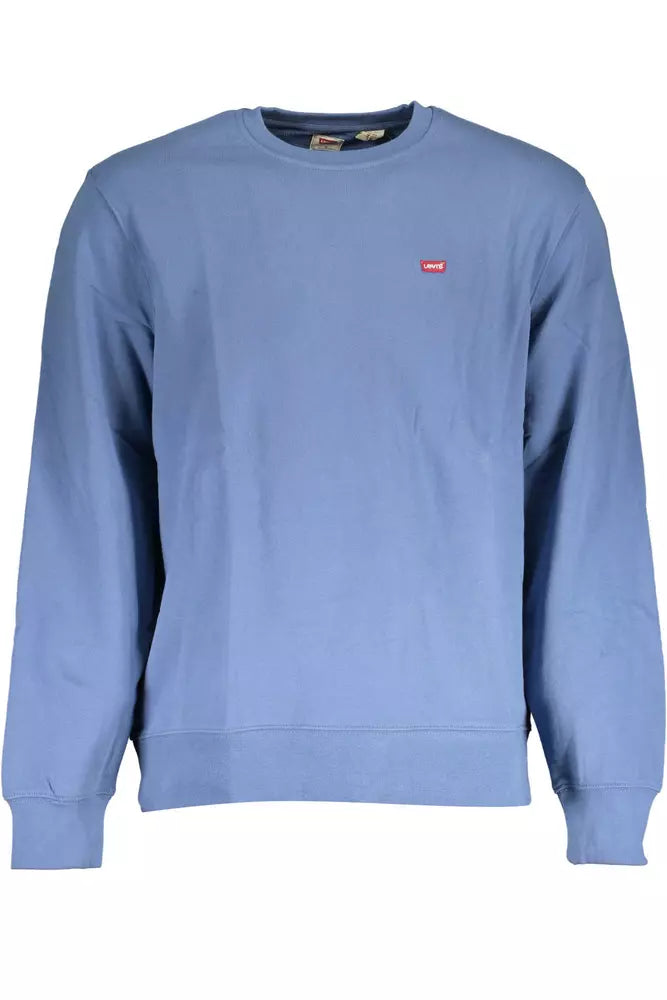 Maglione da uomo in cotone blu