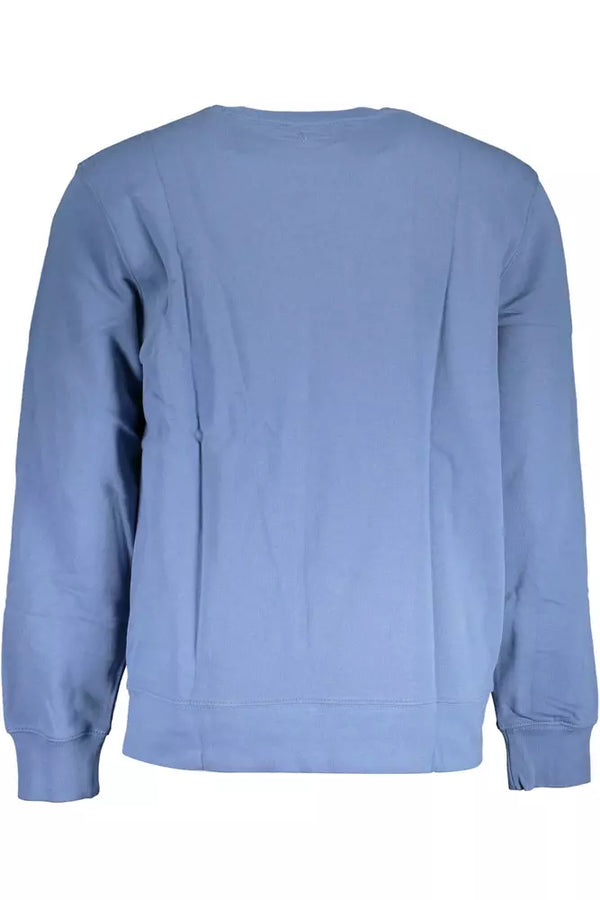 Blue Cotton Men Sweater