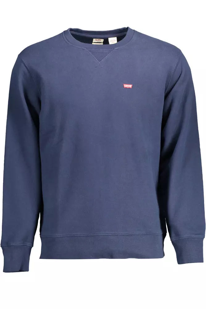 Maglione da uomo in cotone blu