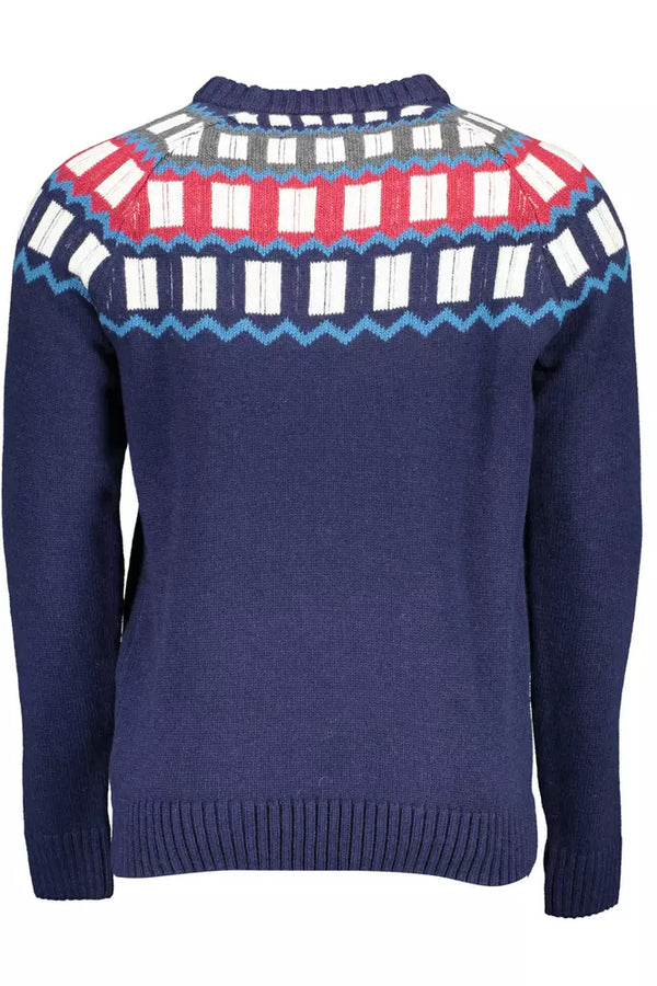 Maglione da uomo in lana blu