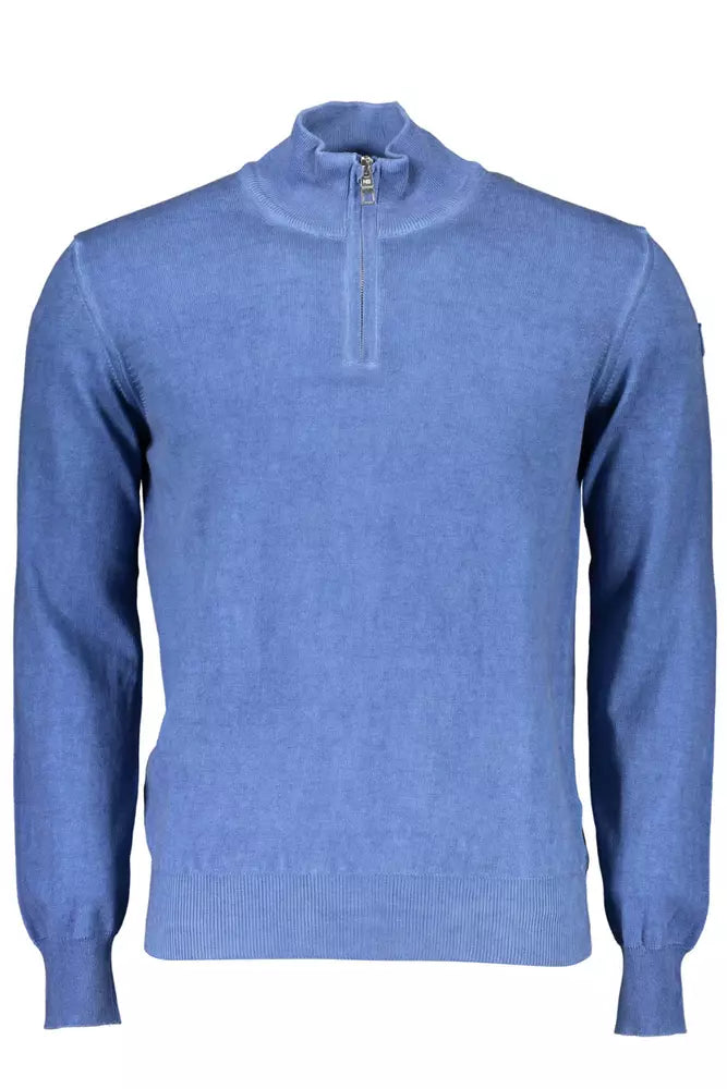 Maglione da uomo in cotone blu