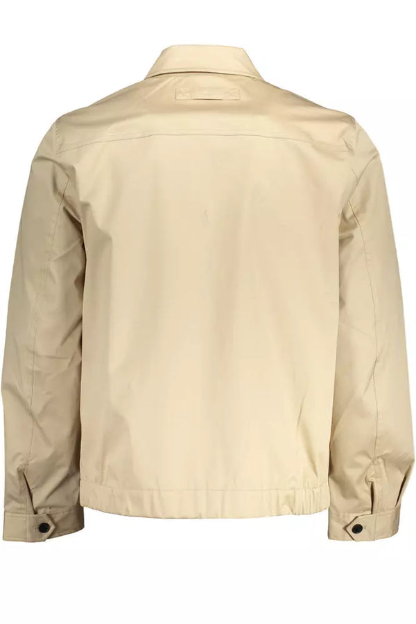 Giacca da uomo in cotone beige