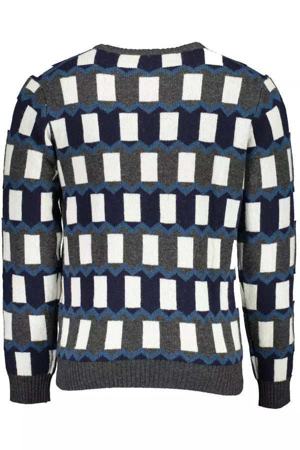 Maglione da uomo in lana blu