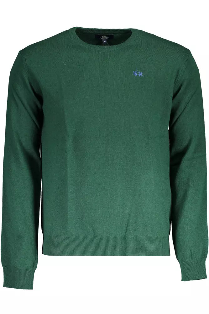 Maglione da uomo in lana verde