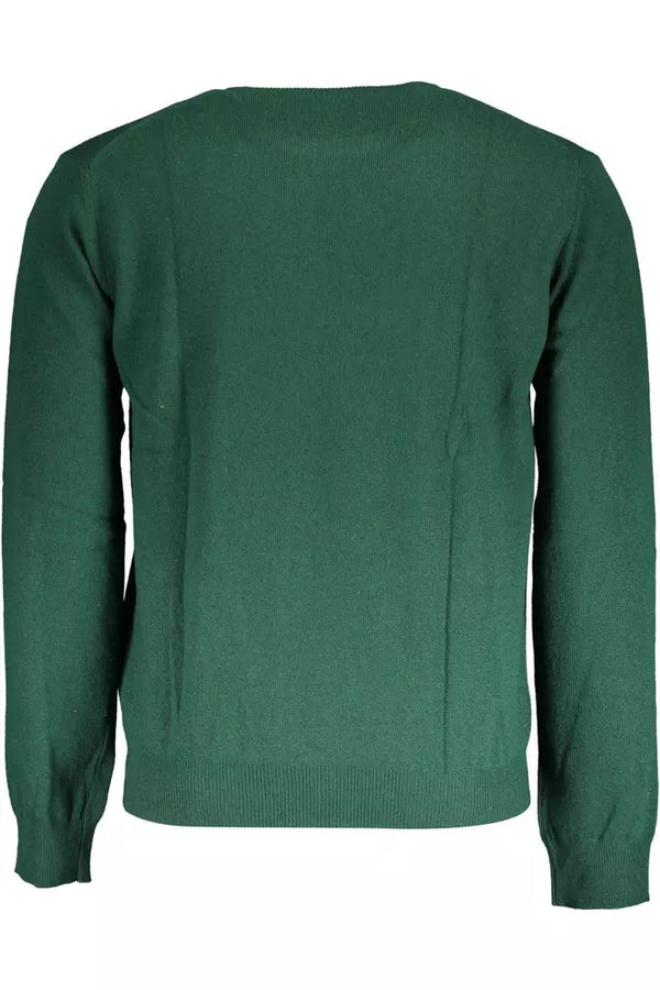 Green Wool Men Sweater