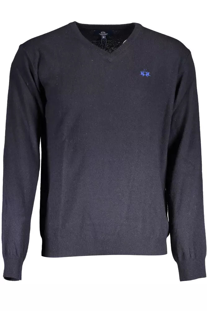 Maglione da uomo in lana blu