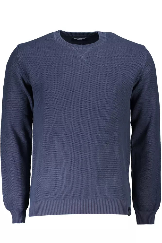 Maglione da uomo in cotone blu