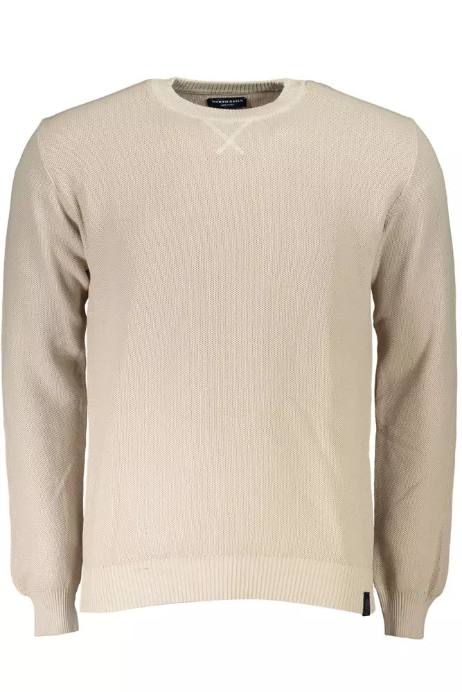 Maglione da uomo in cotone beige