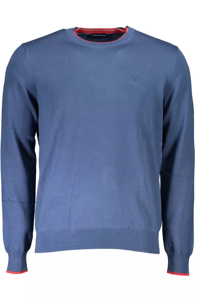 Maglione da uomo in cotone blu