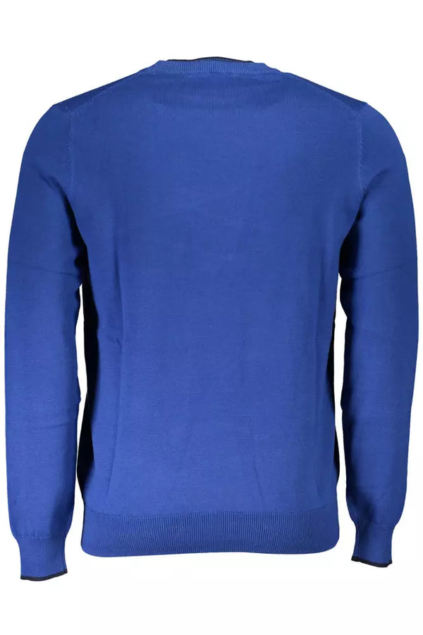 Maglione da uomo in cotone blu