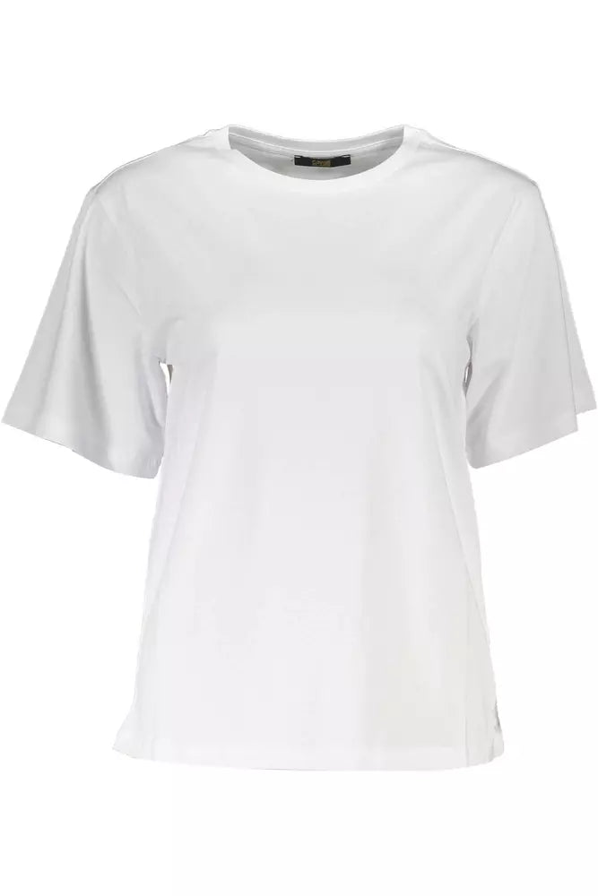 White Cotton Women T-Shirt