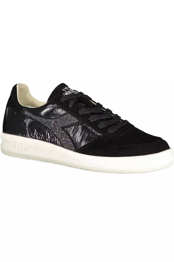 Sneaker donna in pelle nera