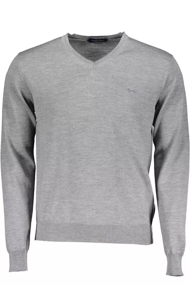 Gray Wool Men Sweater