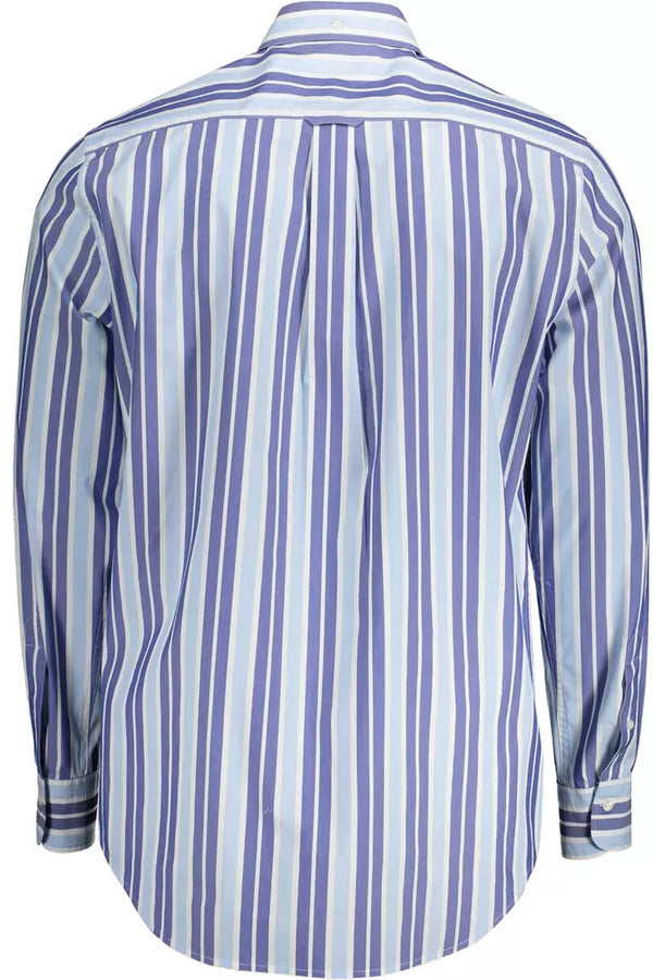 Camicia da uomo in cotone azzurro