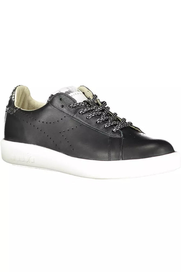 Sneaker donna in pelle nera