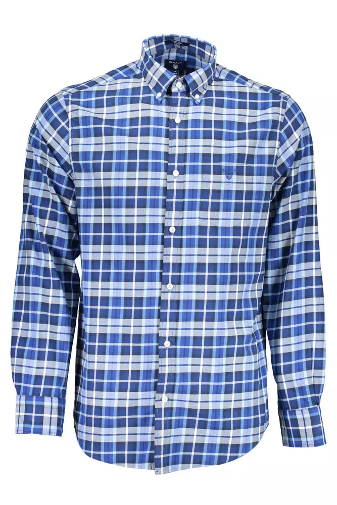 Classic Blue Cotton Long Sleeve Shirt