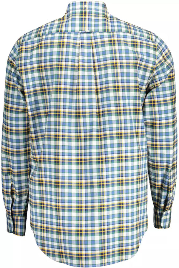 Blue Cotton Mens Shirt