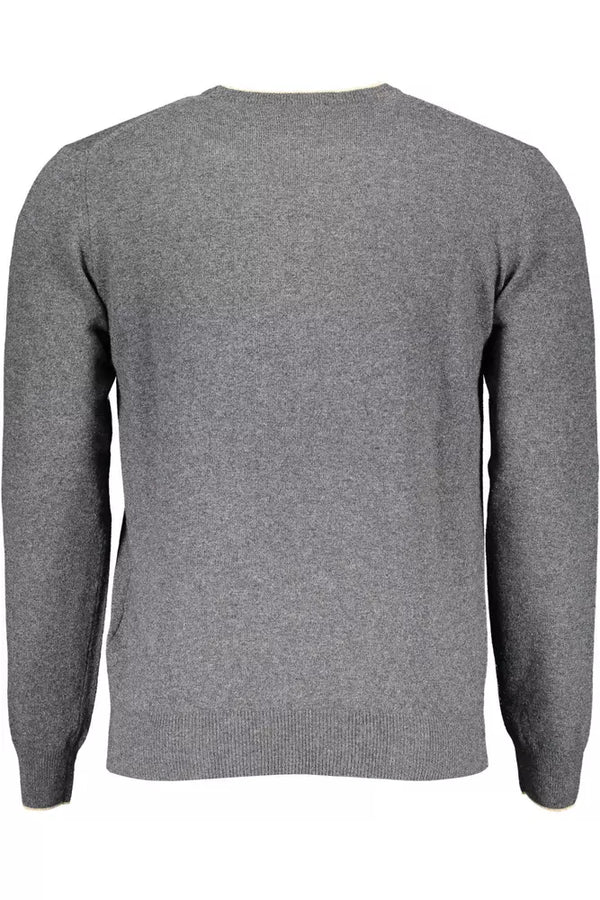 Gray Wool Men Sweater