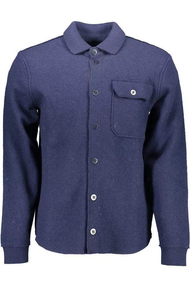 Maglione da uomo in lana blu