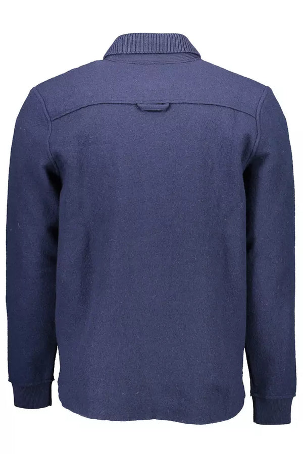 Maglione da uomo in lana blu