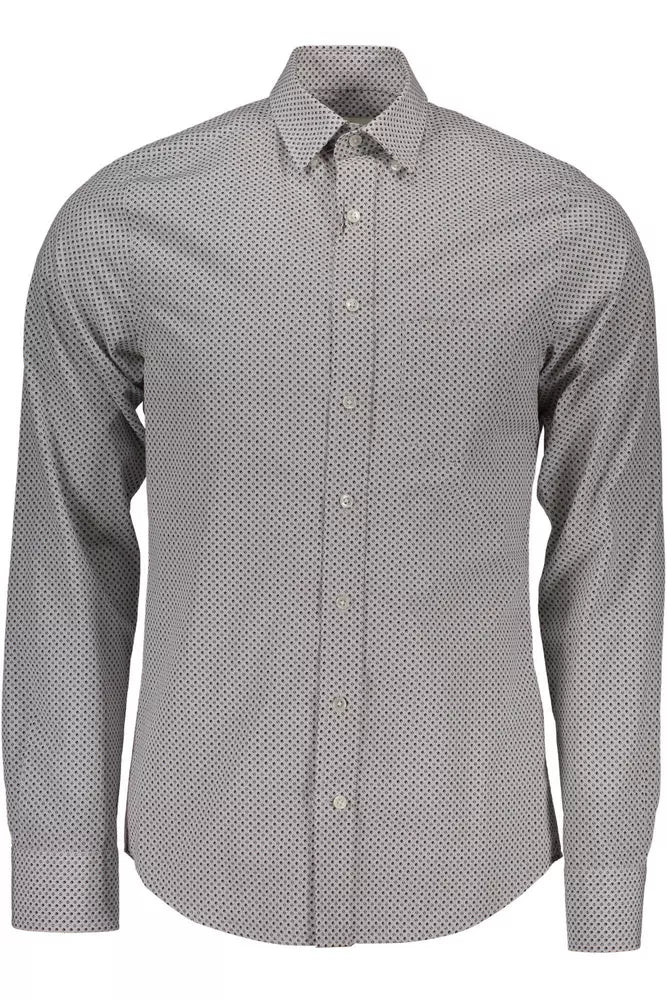 Camicia da uomo in cotone bianco