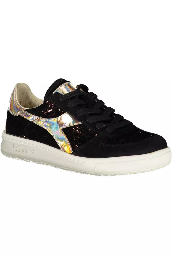 Sneaker donna in pelle nera