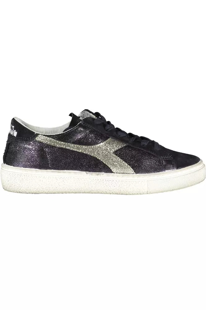 Sneaker donna in pelle nera