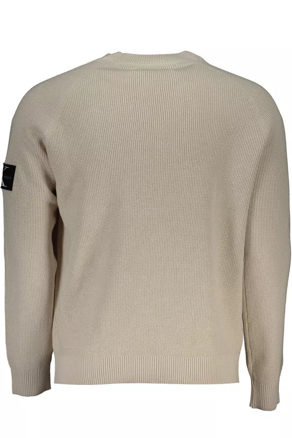 Maglione da uomo in cotone beige