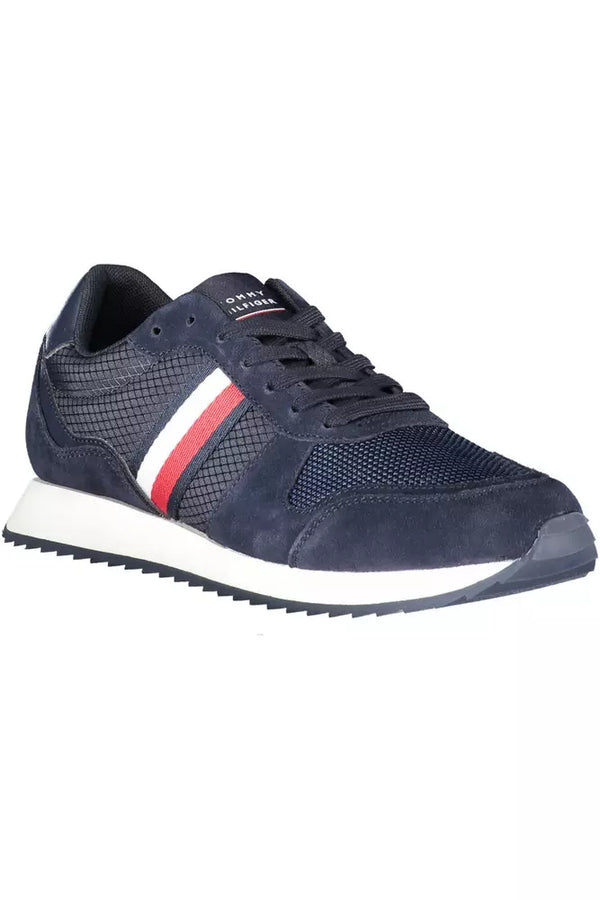 Sneaker uomo in poliestere blu