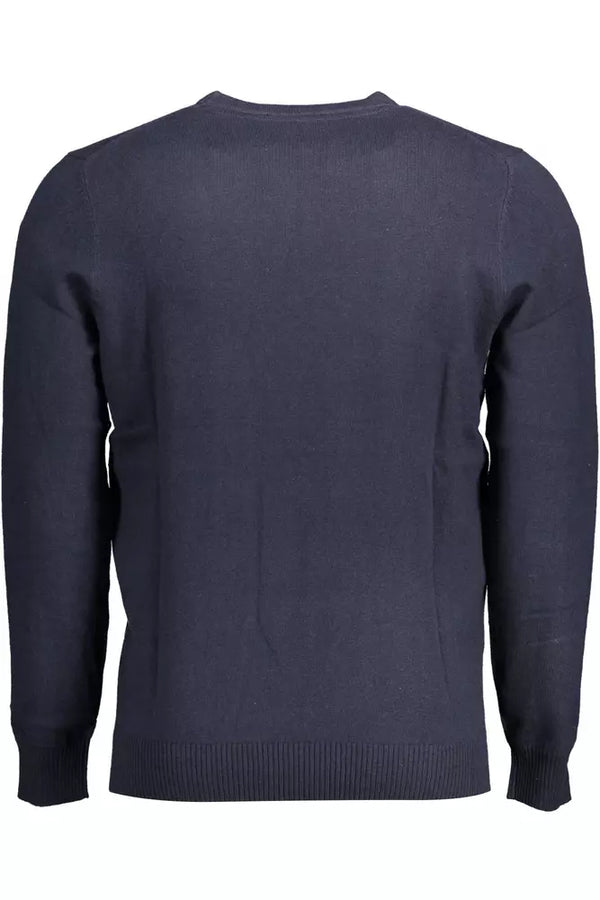 Maglione da uomo in cotone blu