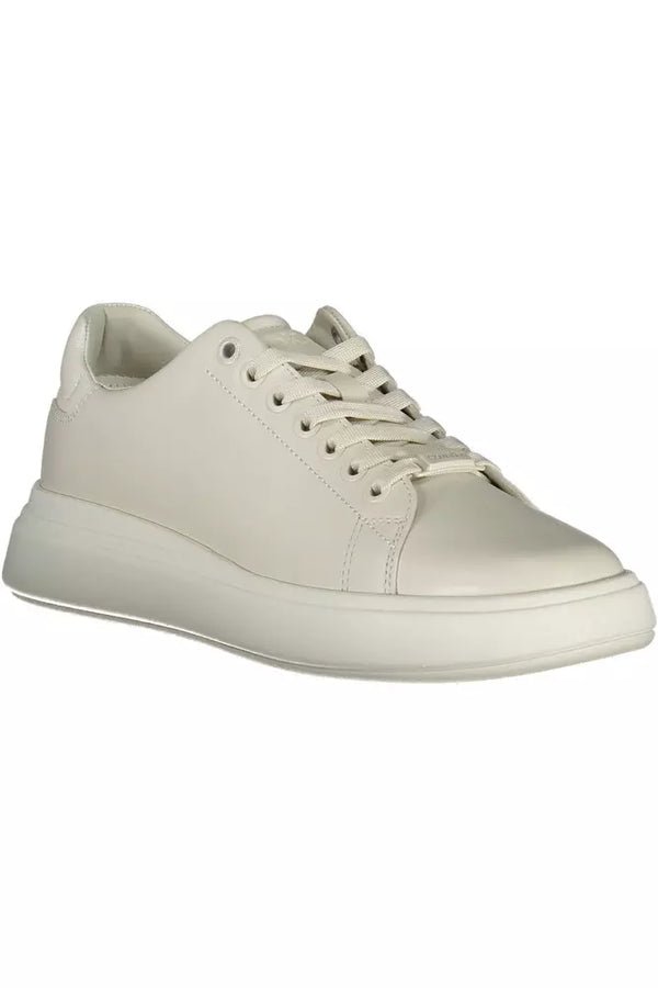 Sneaker donna in pelle beige