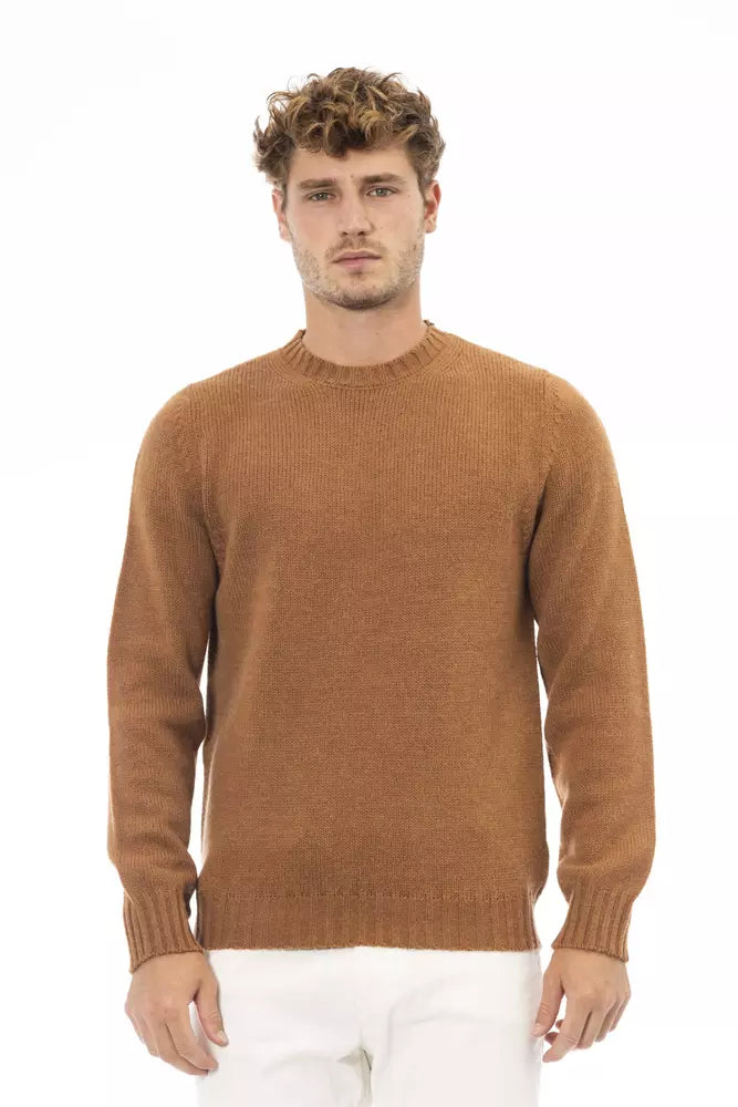 Maglione da uomo in alpaca beige