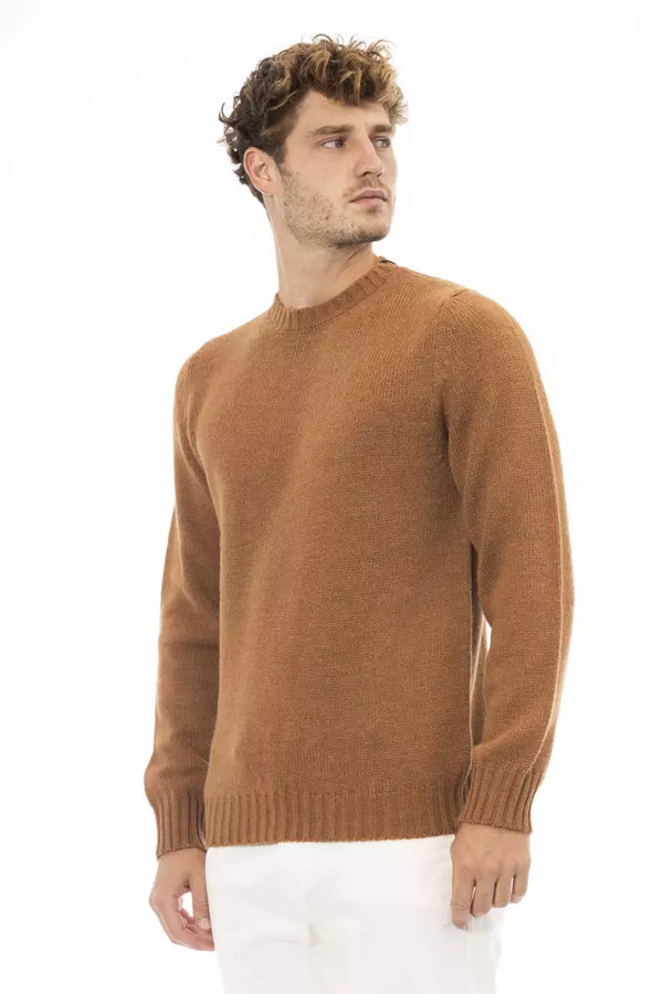 Maglione da uomo in alpaca beige