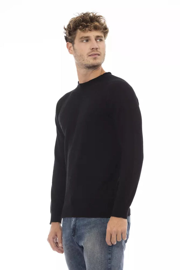 Maglione da uomo in viscosa nera