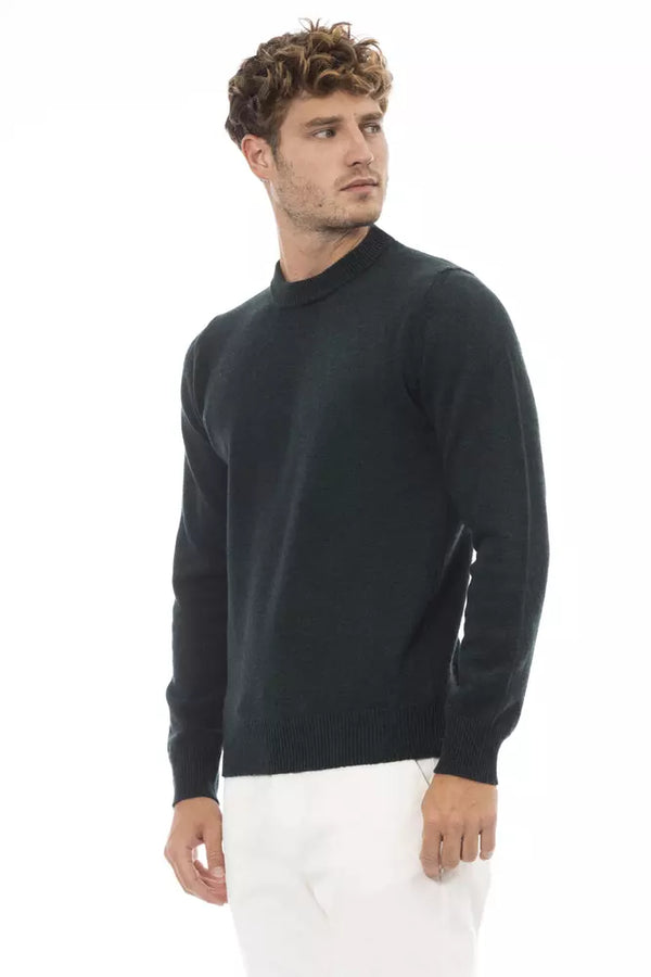 Maglione da uomo in lana verde