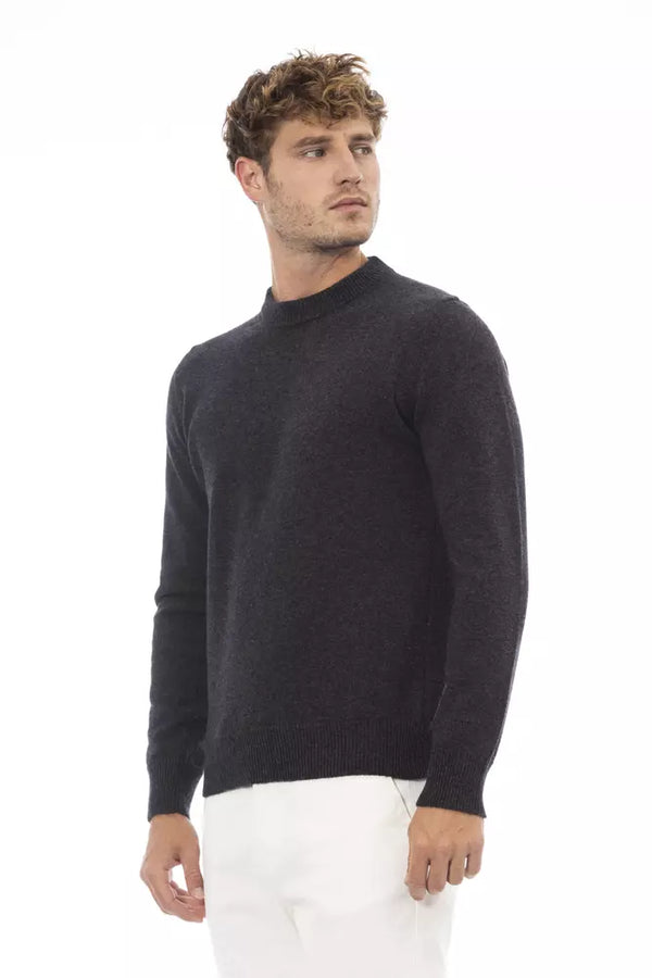 Maglione da uomo in lana nera