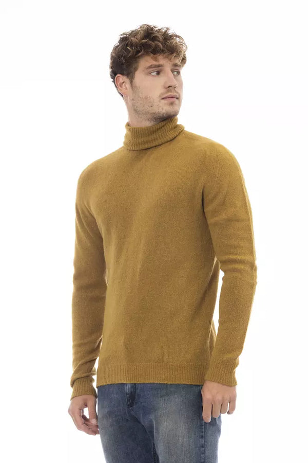 Maglione da uomo in alpaca marrone