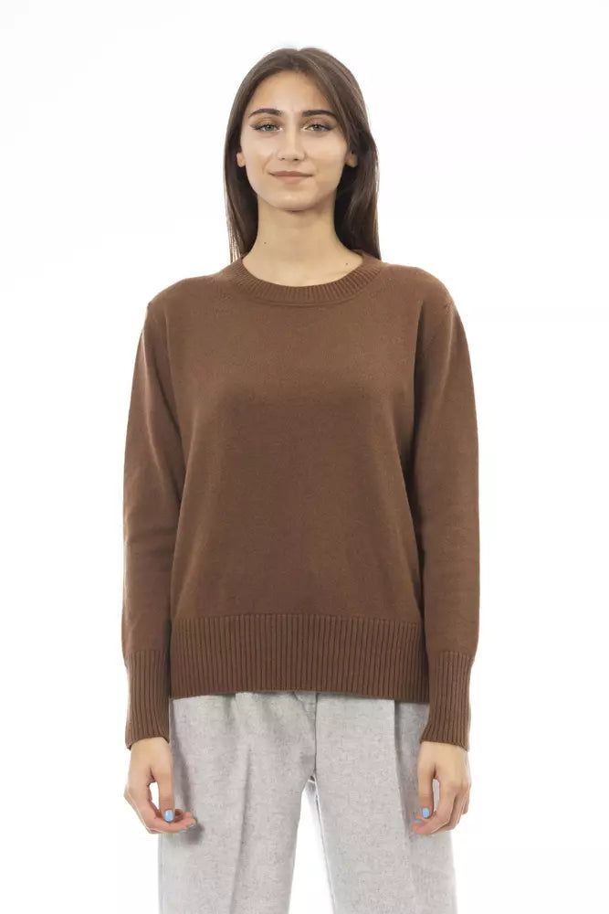 Maglione da donna in cashmere marrone