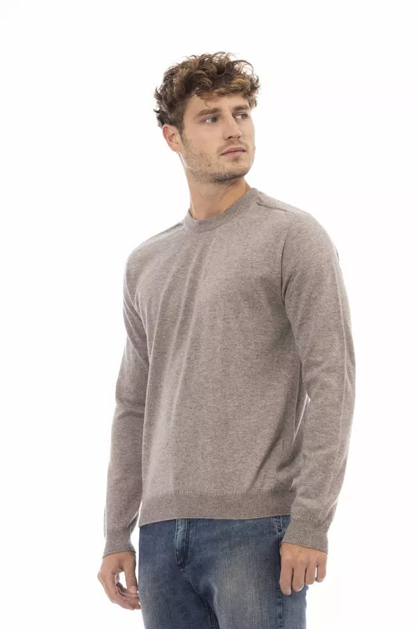 Maglione da uomo in viscosa beige