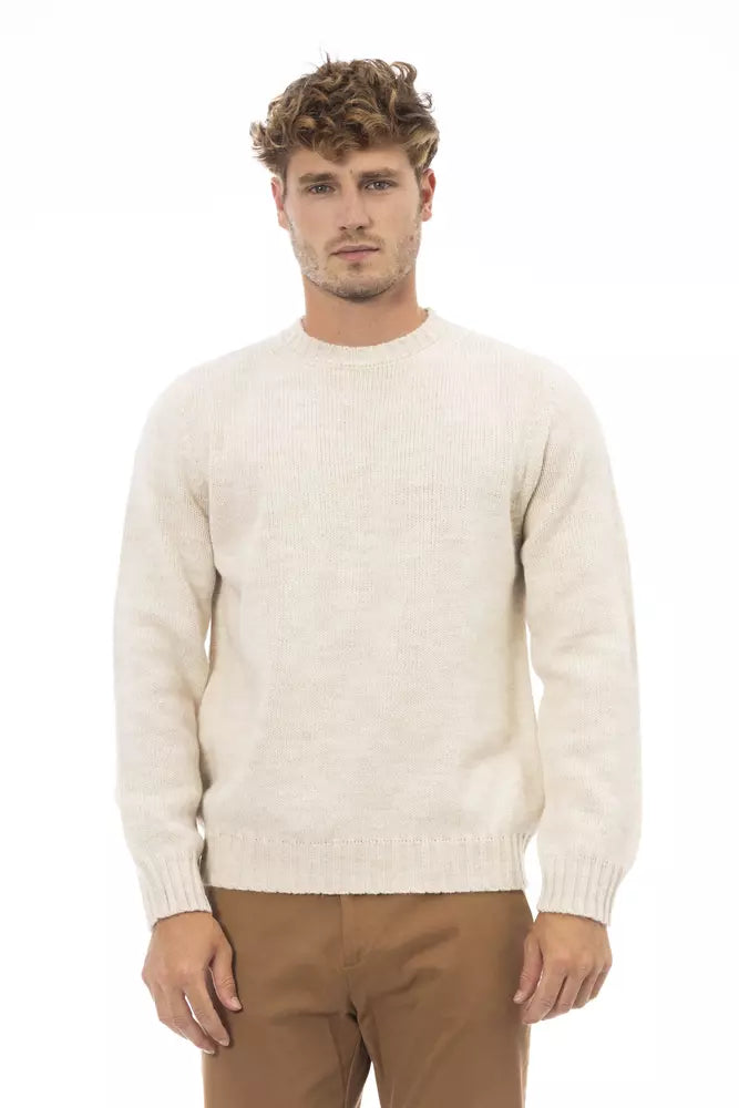 Maglione da uomo in alpaca beige