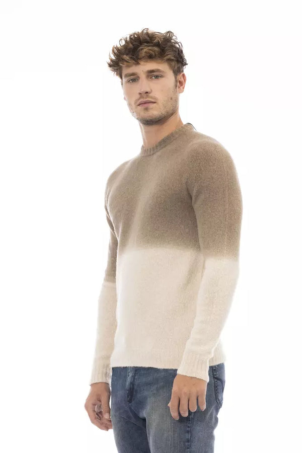 Maglione da uomo in alpaca beige