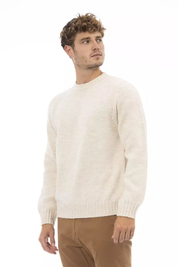 Maglione da uomo in alpaca beige