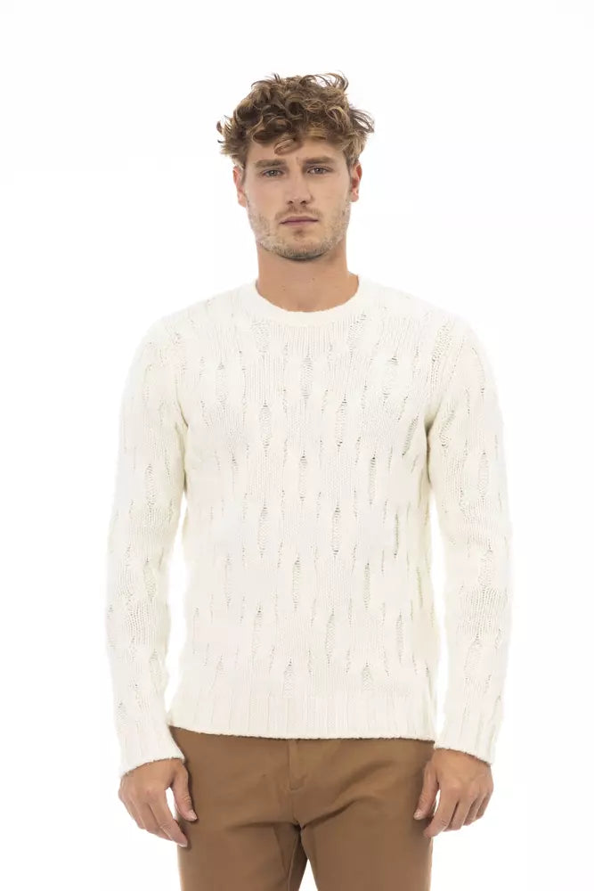 Maglione da uomo in lana beige