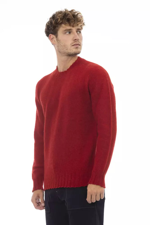 Maglione da uomo in lana rossa