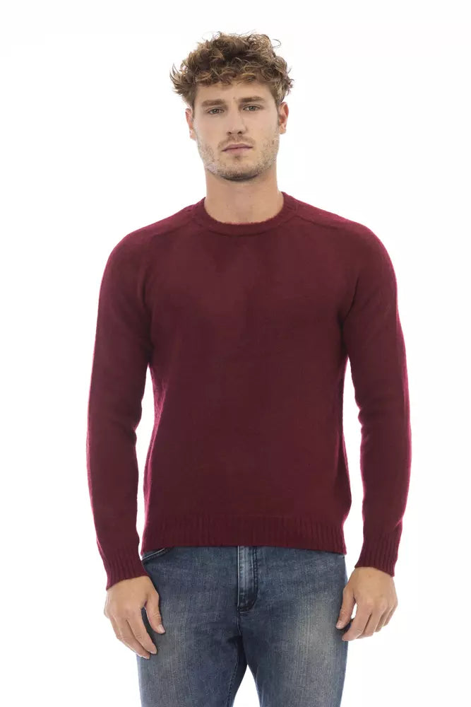 Maglione da uomo in lana rossa