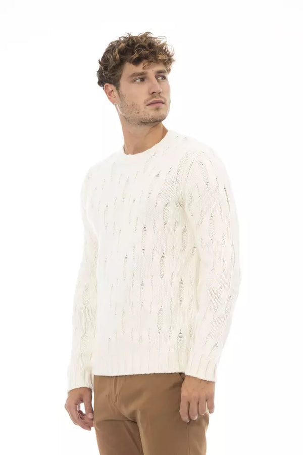 Maglione da uomo in lana beige