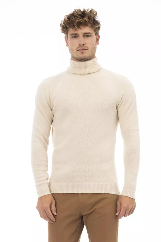 Maglione da uomo in alpaca beige