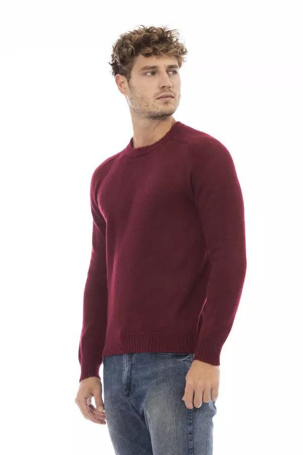 Maglione da uomo in lana rossa