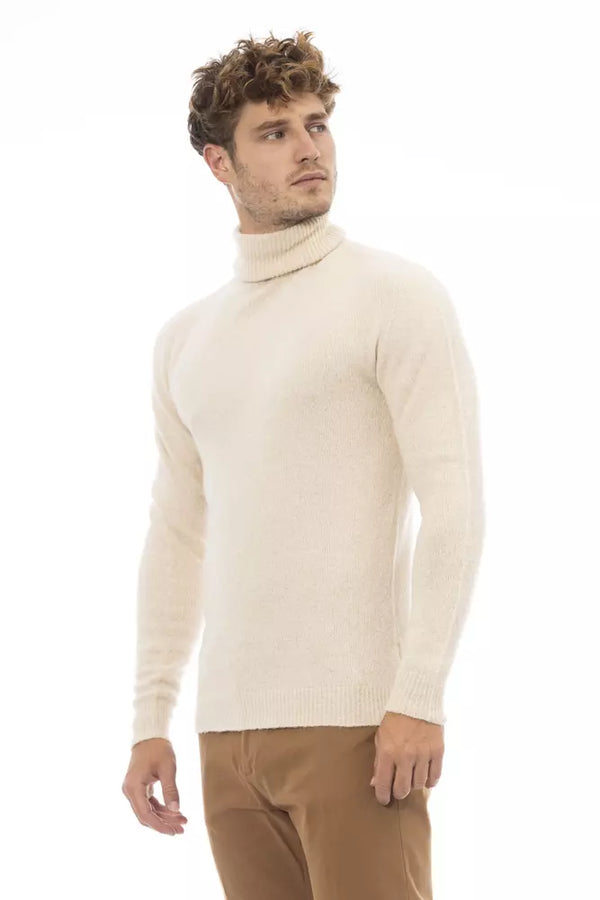 Maglione da uomo in alpaca beige