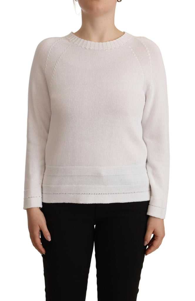 Maglione Pullover elegante in cotone bianco